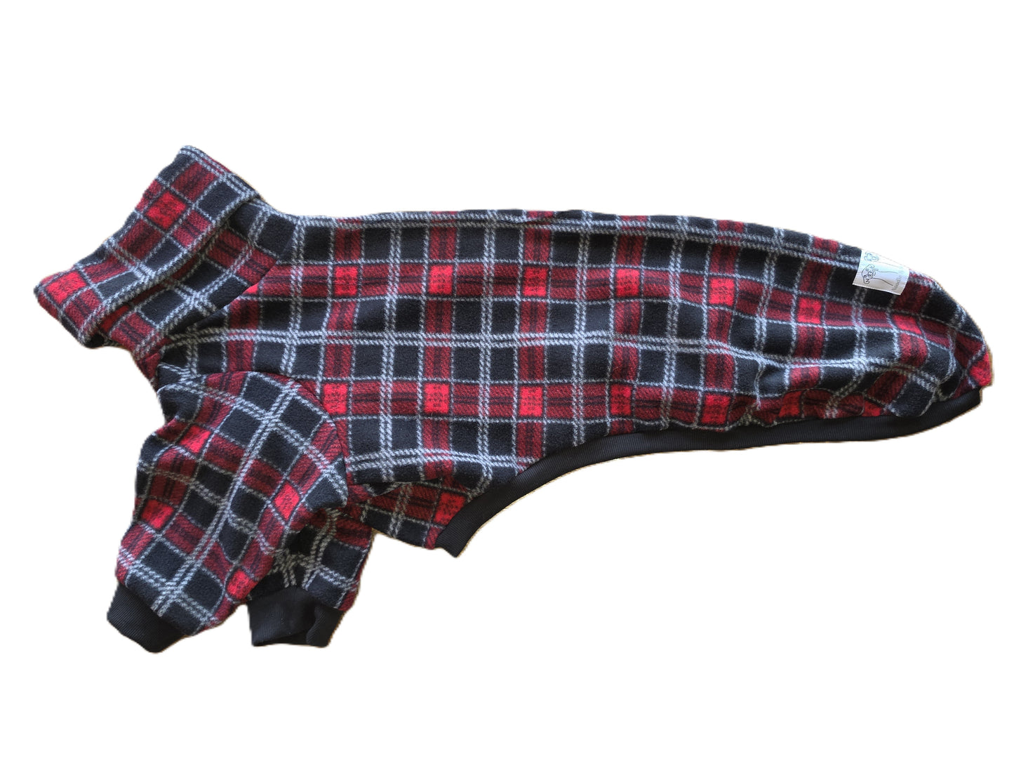 Highland Tails Red Tartan Polar Fleece Sweater