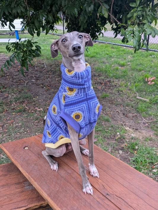 Crochet print Polar Fleece Sleeveless Vest